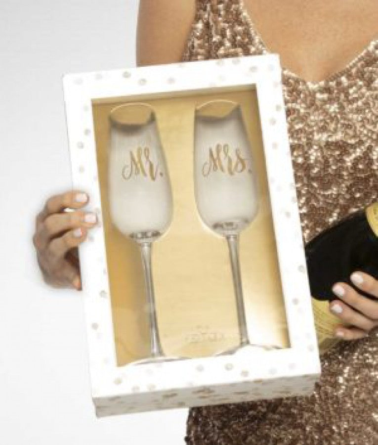 Mr & Mrs Champagne Flutes